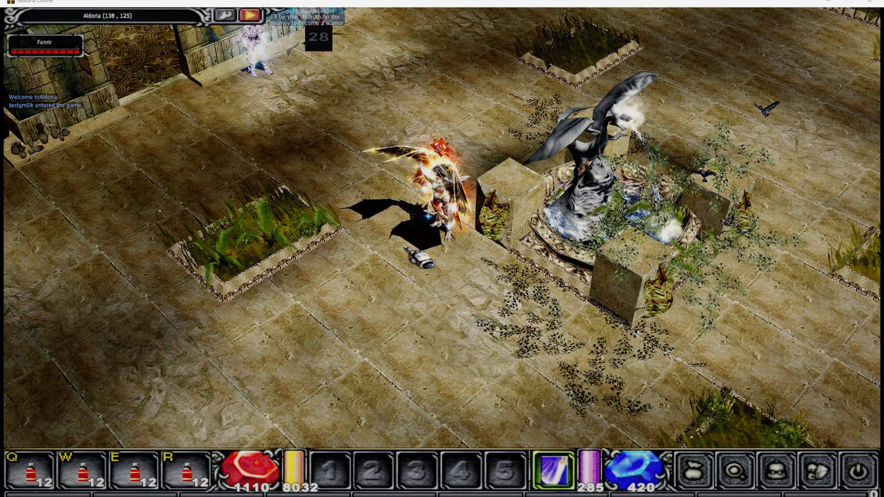 The capital of Aldoria with a grand fountain plaza in Nexoria Online